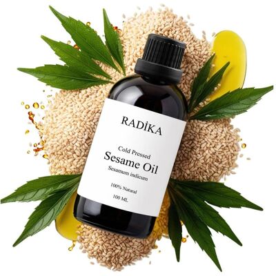 Radika, Bodylotion, Sesamöl, Kaltgepresst, 100% Rein, BIO, natürlich, 100 ml (Körperöl, 100 ml) Radika, Bodylotion, Sesamöl, Kaltgepresst, 100% Rein, BIO, natürlich, 100 ml (Körperöl, 100 ml)