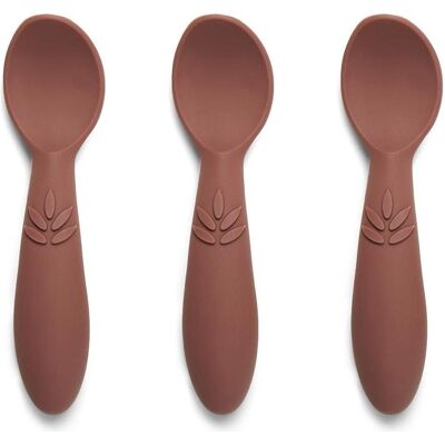Nuuroo - Ella Silikonlöffel 3er-Pack - Mahagoni - Babylöffel Nuuroo - Ella Silikonlöffel 3er-Pack - Mahagoni - Babylöffel