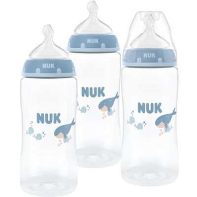 NUK, Babyflasche, First Choice + Boy 3er Flaschenset Wal (300 ml) NUK, Babyflasche, First Choice + Boy 3er Flaschenset Wal (300 ml)