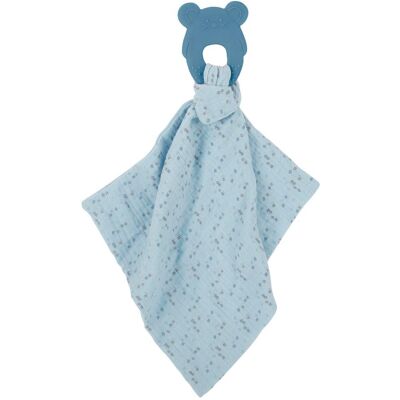 Nattou Blau Silikon Beißspielzeug - 28x28cm Nattou Blau Silikon Beißspielzeug - 28x28cm