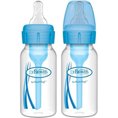 Dr Browns, Babyflasche, Babyflasche 120 ml, 2 Stück, blau (000760) (120 ml) Dr Browns, Babyflasche, Babyflasche 120 ml, 2 Stück, blau (000760) (120 ml)