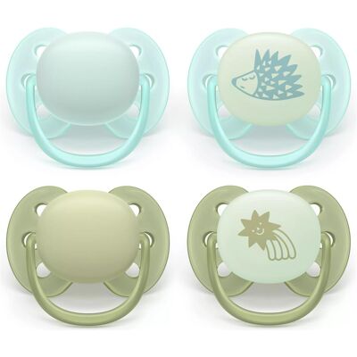Philips Avent, Nuggi, Ultra Soft Tag und Nacht (4x, 0 - 6 Monate) Philips Avent, Nuggi, Ultra Soft Tag und Nacht (4x, 0 - 6 Monate)