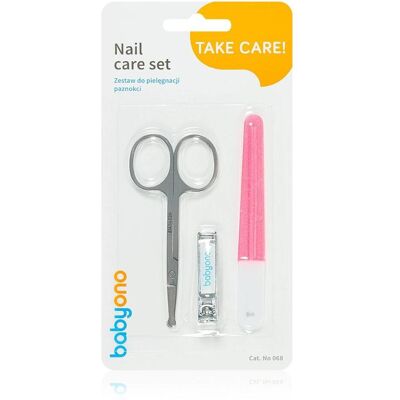 BabyOno Take Care Nagelpflege-Set - Rot - Babynagelschere BabyOno Take Care Nagelpflege-Set - Rot - Babynagelschere