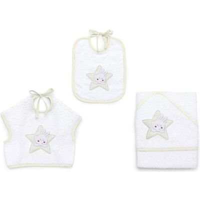 Italbaby, Lätzchen, Stern-Schwamm-Set 3-tlg. Italbaby, Lätzchen, Stern-Schwamm-Set 3-tlg.