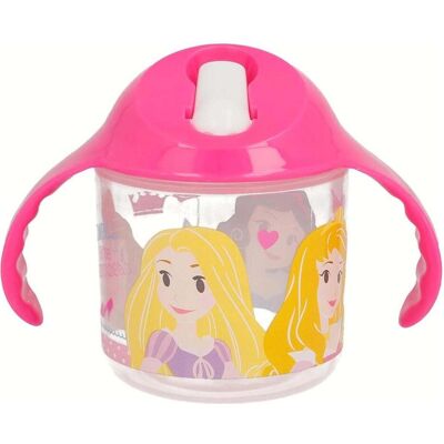 Princess Kindergeschirr + Kinderbesteck, Disney auslaufsicherer Becher 250 ml transparent Princess Kindergeschirr + Kinderbesteck, Disney auslaufsicherer Becher 250 ml transparent