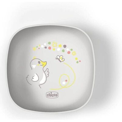 Chicco Kindergeschirr + Kinderbesteck, Schüssel mit Deckel grau 6m+ Chicco Kindergeschirr + Kinderbesteck, Schüssel mit Deckel grau 6m+