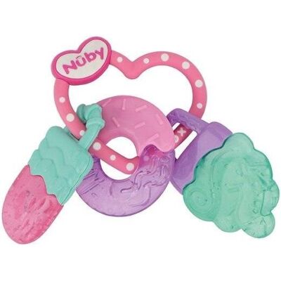 Nuby, Beissring, - Icy Bite Sweets Teether Pink/Turqoise/Purple + 3 M (708060) (3 Monate) Nuby, Beissring, - Icy Bite Sweets Teether Pink/Turqoise/Purple + 3 M (708060) (3 Monate)