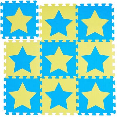 Relaxdays Puzzle Kinder-Spielmatte Blau/Gelb Relaxdays Puzzle Kinder-Spielmatte Blau/Gelb