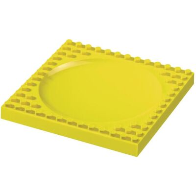 Placematix, Kindergeschirr + Kinderbesteck, Teller flach gelb 21x21x3cm Placematix, Kindergeschirr + Kinderbesteck, Teller flach gelb 21x21x3cm