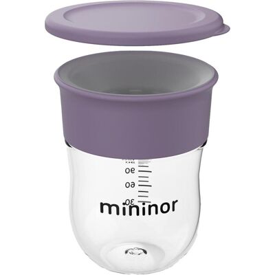 Mininor, Kindergeschirr + Kinderbesteck, Global - Training Cup 220ml - Lilac flower (14283) Mininor, Kindergeschirr + Kinderbesteck, Global - Training Cup 220ml - Lilac flower (14283)