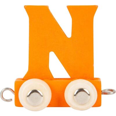 small foot, Holzbuchstaben + Stoffbuchstaben, - Holzbuchstabenzug Orange - N - 12 Stück small foot, Holzbuchstaben + Stoffbuchstaben, - Holzbuchstabenzug Orange - N - 12 Stück
