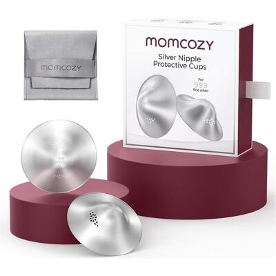 Momcozy, Milchpumpe Zubehör, 999 SILBER STILL-SCHILD 55MM 2 STÜCK L Momcozy, Milchpumpe Zubehör, 999 SILBER STILL-SCHILD 55MM 2 STÜCK L