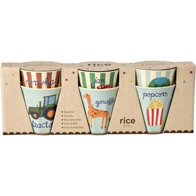 Rice, Kindergeschirr + Kinderbesteck, - Melamine Kids Cup with ABC Print - Small - 160 ml Rice, Kindergeschirr + Kinderbesteck, - Melamine Kids Cup with ABC Print - Small - 160 ml