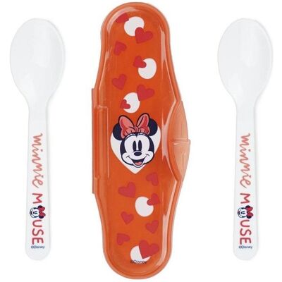 Disney Interactive Studios, Kindergeschirr + Kinderbesteck, Set Aus 2 Löffeln Mit Transportbox Minnie Collector Disney Interactive Studios, Kindergeschirr + Kinderbesteck, Set Aus 2 Löffeln Mit Transportbox Minnie Collector