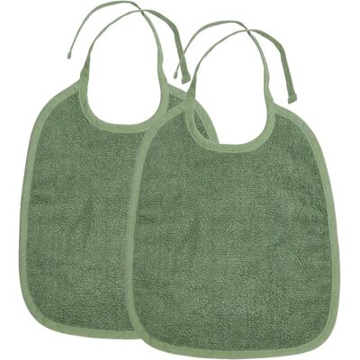 Meyco, Lätzchen, Lätzchen 2-pack basic Frottee forest green Meyco, Lätzchen, Lätzchen 2-pack basic Frottee forest green