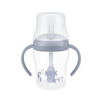 NUK, Babyflasche, Perfect Match Trinklernflasche 150 ml Pinguin mit Strohhalm (150 ml) NUK, Babyflasche, Perfect Match Trinklernflasche 150 ml Pinguin mit Strohhalm (150 ml)