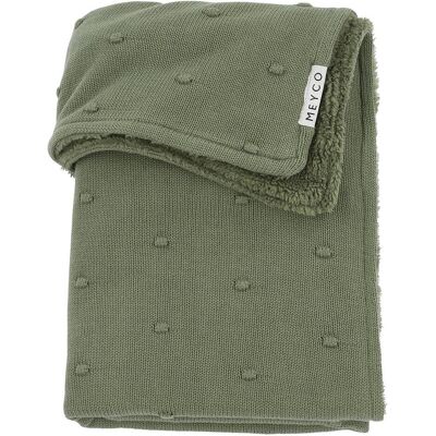 Meyco, Babydecke, Babydecke gross Mini Knots teddy - forest green - 100x150cm (150 x 100 cm) Meyco, Babydecke, Babydecke gross Mini Knots teddy - forest green - 100x150cm (150 x 100 cm)