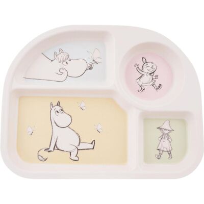 Moomin, Kindergeschirr + Kinderbesteck, Color Mealtime set Moomin, Kindergeschirr + Kinderbesteck, Color Mealtime set