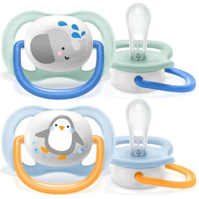 Philips Avent, Nuggi, Kieferorthopädisches schnuller Ultra Air Pinguin (2x, 0 - 6 Monate) Philips Avent, Nuggi, Kieferorthopädisches schnuller Ultra Air Pinguin (2x, 0 - 6 Monate)
