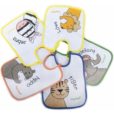 Playshoes Lätzchen 5er Pack - Baby Lätzchen 25x20cm Playshoes Lätzchen 5er Pack - Baby Lätzchen 25x20cm