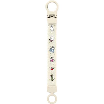 Bibs, Nuggi Zubehör, - x Moomins Pacifier Clip Loop - Ivory - Onesize Bibs, Nuggi Zubehör, - x Moomins Pacifier Clip Loop - Ivory - Onesize