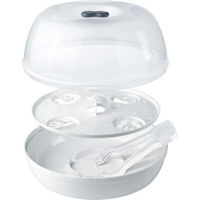 NUK, Sterilisator, Micro Express Plus Mikrowellen Dampf-Vaporisator, für bis zu 4 Flaschen und Zubehör NUK, Sterilisator, Micro Express Plus Mikrowellen Dampf-Vaporisator, für bis zu 4 Flaschen und Zubehör