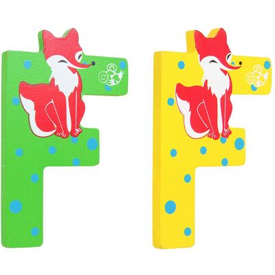 Spielmaus, Holzbuchstaben + Stoffbuchstaben, Buchstabe F Spielmaus, Holzbuchstaben + Stoffbuchstaben, Buchstabe F