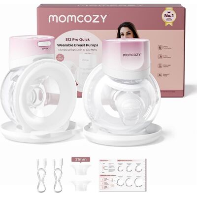 Momcozy, Milchpumpe, S12 Pro+ Wearable Breast Pump Pink Double Pack Momcozy, Milchpumpe, S12 Pro+ Wearable Breast Pump Pink Double Pack