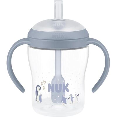 NUK, Babyflasche, Perfekte Passform Pinguinflasche mit Strohhalm (150 ml) NUK, Babyflasche, Perfekte Passform Pinguinflasche mit Strohhalm (150 ml)