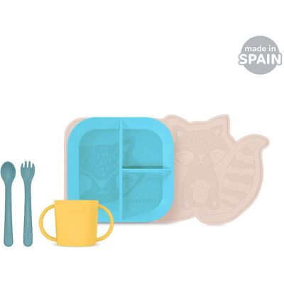 Miniland, Kindergeschirr + Kinderbesteck, Blw Mealset Sunshine Miniland, Kindergeschirr + Kinderbesteck, Blw Mealset Sunshine