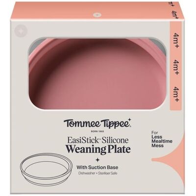 Tommee Tippee, Kindergeschirr + Kinderbesteck, Silikonový talíř s přísavkou růžová Tommee Tippee, Kindergeschirr + Kinderbesteck, Silikonový talíř s přísavkou růžová
