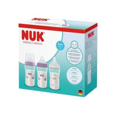 NUK, Babyflasche, Perfect Match 3er Flaschen Set PP 260ml Regenb. /Nilpfe. (260 ml) NUK, Babyflasche, Perfect Match 3er Flaschen Set PP 260ml Regenb. /Nilpfe. (260 ml)