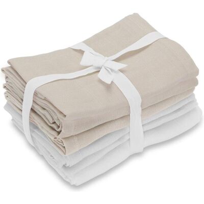 Copenhagen, Pucktuch + Nuscheli, Vanilla - Muslins 4 Pack - Oyster Grey - 70 x 70 cm (70 x 70 cm) Copenhagen, Pucktuch + Nuscheli, Vanilla - Muslins 4 Pack - Oyster Grey - 70 x 70 cm (70 x 70 cm)