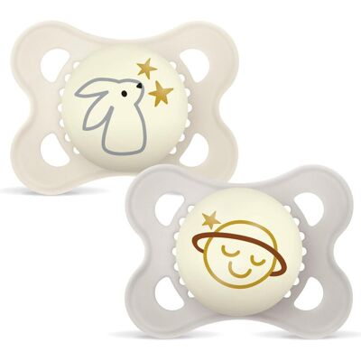MAM, Nuggi, - Original Night Silk Pacifiers - Neutral - 0-6m (2x, 0 - 6 Monate) MAM, Nuggi, - Original Night Silk Pacifiers - Neutral - 0-6m (2x, 0 - 6 Monate)