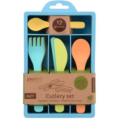 Joeco, Kindergeschirr + Kinderbesteck, Joueco Bio Besteckset, 17-teilig. Joeco, Kindergeschirr + Kinderbesteck, Joueco Bio Besteckset, 17-teilig.