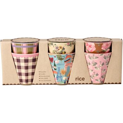 Rice, Kindergeschirr + Kinderbesteck, - Melamine Cups with Bon Vivant Prints - Medium - 250 ml Rice, Kindergeschirr + Kinderbesteck, - Melamine Cups with Bon Vivant Prints - Medium - 250 ml
