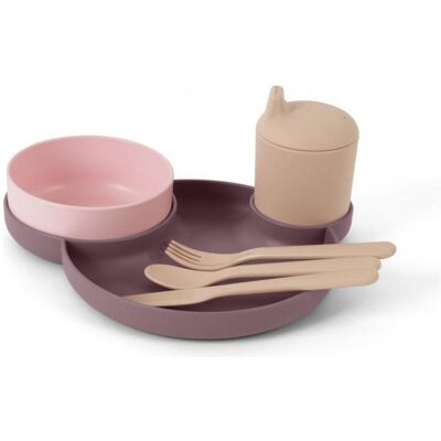 dantoy, Kindergeschirr + Kinderbesteck, - Tiny Dinner Set aubergine in foil (6081) dantoy, Kindergeschirr + Kinderbesteck, - Tiny Dinner Set aubergine in foil (6081)