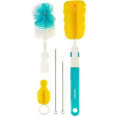 Akuku, Babyflasche Zubehör, Set von Bürsten für Babyflasche Schnuller und Federkiel blau Akuku, Babyflasche Zubehör, Set von Bürsten für Babyflasche Schnuller und Federkiel blau