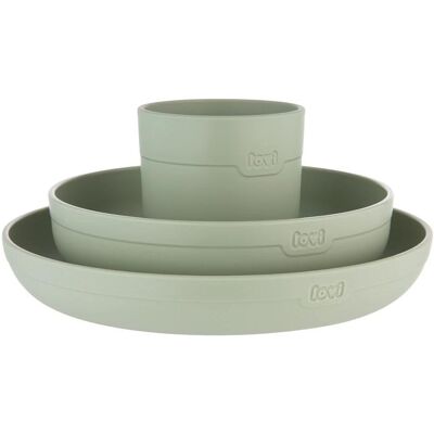 Lovi, Kindergeschirr + Kinderbesteck, Tableware Set mit Mug, Bowl und Plate für Esslernhilfe Lovi, Kindergeschirr + Kinderbesteck, Tableware Set mit Mug, Bowl und Plate für Esslernhilfe