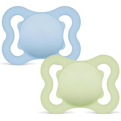 MAM, Nuggi, - Air Silk 0-6m 2p Box V - Blue - 0-6m (2x, 0 - 6 Monate) MAM, Nuggi, - Air Silk 0-6m 2p Box V - Blue - 0-6m (2x, 0 - 6 Monate)