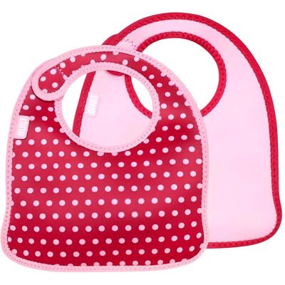 Built, Lätzchen, Mess Mate Baby Pink Mini Dots 2 pcs (6 Monate) Built, Lätzchen, Mess Mate Baby Pink Mini Dots 2 pcs (6 Monate)