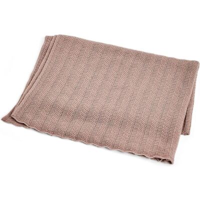 Smallstuff, Babydecke, - Baby blanket, fishbone, merino wool - Powder - 80x100 cm (70007-83) (100 x 80 cm) Smallstuff, Babydecke, - Baby blanket, fishbone, merino wool - Powder - 80x100 cm (70007-83) (100 x 80 cm)
