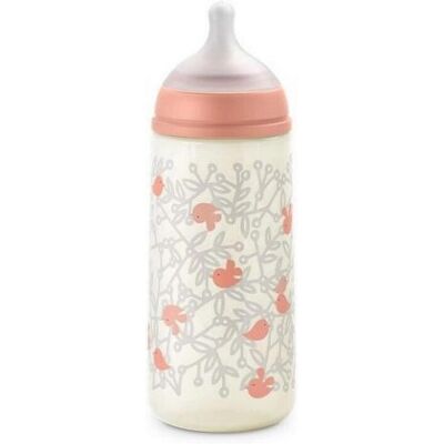 Suavinex, Babyflasche, Schoppen Birdies 360ml - Sauger SXPro L - rosa (360 ml) Suavinex, Babyflasche, Schoppen Birdies 360ml - Sauger SXPro L - rosa (360 ml)