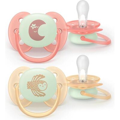 Philips Avent, Nuggi, Ultrasoft Nacht-Schnuller (0 - 6 Monate) Philips Avent, Nuggi, Ultrasoft Nacht-Schnuller (0 - 6 Monate)