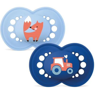 MAM, Nuggi, - Orig 16-36m Nat Rub 2p Box V - Blue - 16-36 months (2x, 16 - 36 Monate) MAM, Nuggi, - Orig 16-36m Nat Rub 2p Box V - Blue - 16-36 months (2x, 16 - 36 Monate)