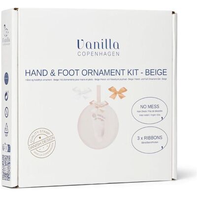 Copenhagen, Babyerinnerungen, Vanilla - Hand & Foot Clay Kit - Beige - Ø11 cm Copenhagen, Babyerinnerungen, Vanilla - Hand & Foot Clay Kit - Beige - Ø11 cm