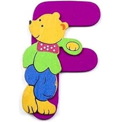 Bieco, Holzbuchstaben + Stoffbuchstaben, Buchstabe Bär F Bieco, Holzbuchstaben + Stoffbuchstaben, Buchstabe Bär F