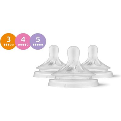 Philips Avent Natural Response SCY960/03 Babyflaschensauger - 3 Stück Philips Avent Natural Response SCY960/03 Babyflaschensauger - 3 Stück