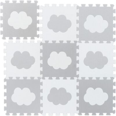 Relaxdays Baby Puzzle Teppich - Wolken Design, 9 Stück, 91,5x91,5 cm Relaxdays Baby Puzzle Teppich - Wolken Design, 9 Stück, 91,5x91,5 cm