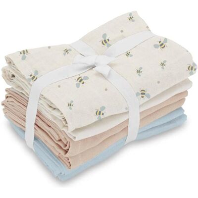 Copenhagen, Pucktuch + Nuscheli, Vanilla - Muslins 6-pack - Milk, Beige, Rose - 70 x 70 cm (70 x 70 cm) Copenhagen, Pucktuch + Nuscheli, Vanilla - Muslins 6-pack - Milk, Beige, Rose - 70 x 70 cm (70 x 70 cm)